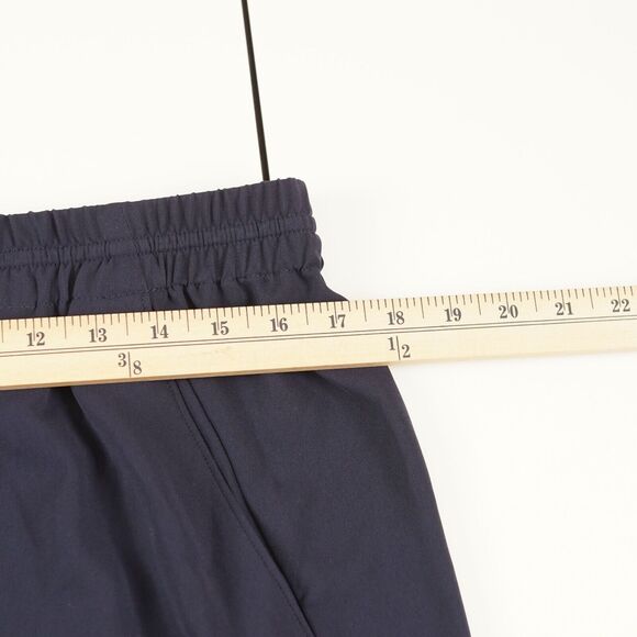 Theory Kinzie Navy Blue Drapey Crepe Lightweight Shorts Womens Sz L - Picture 6 of 12